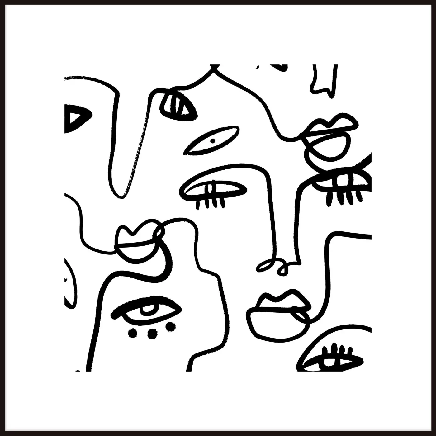 Bild Faces ca. 50 x 50 cm