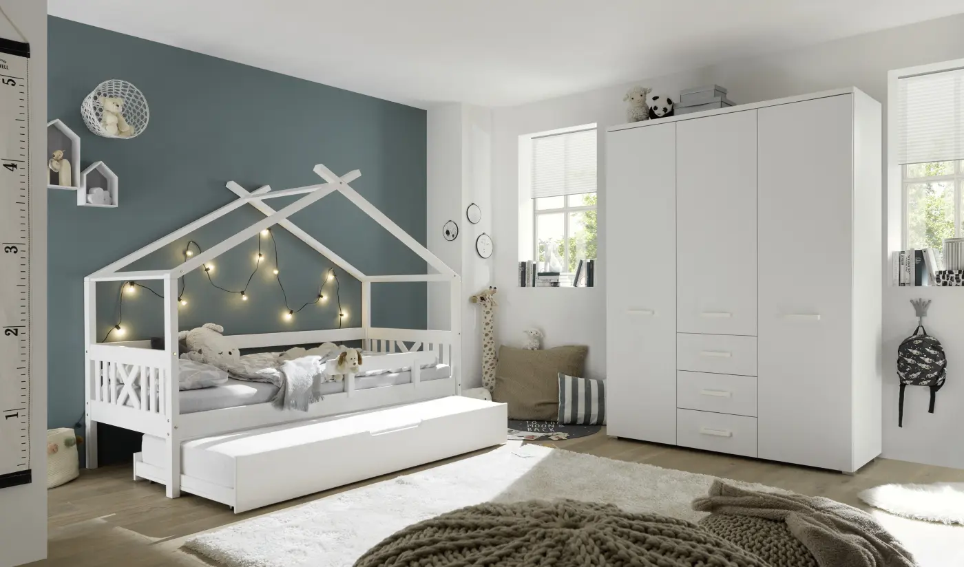 Bett Juletta mit Himmelvorrichtung 90 x 200 cm