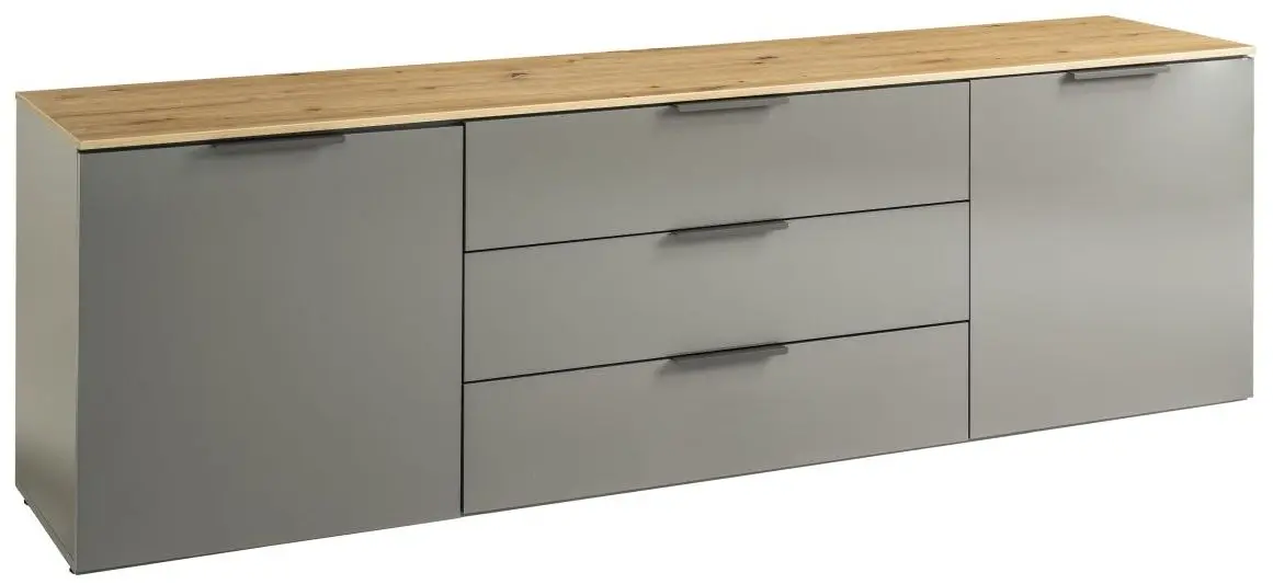 TV-Lowboard grau/Artisan Eiche