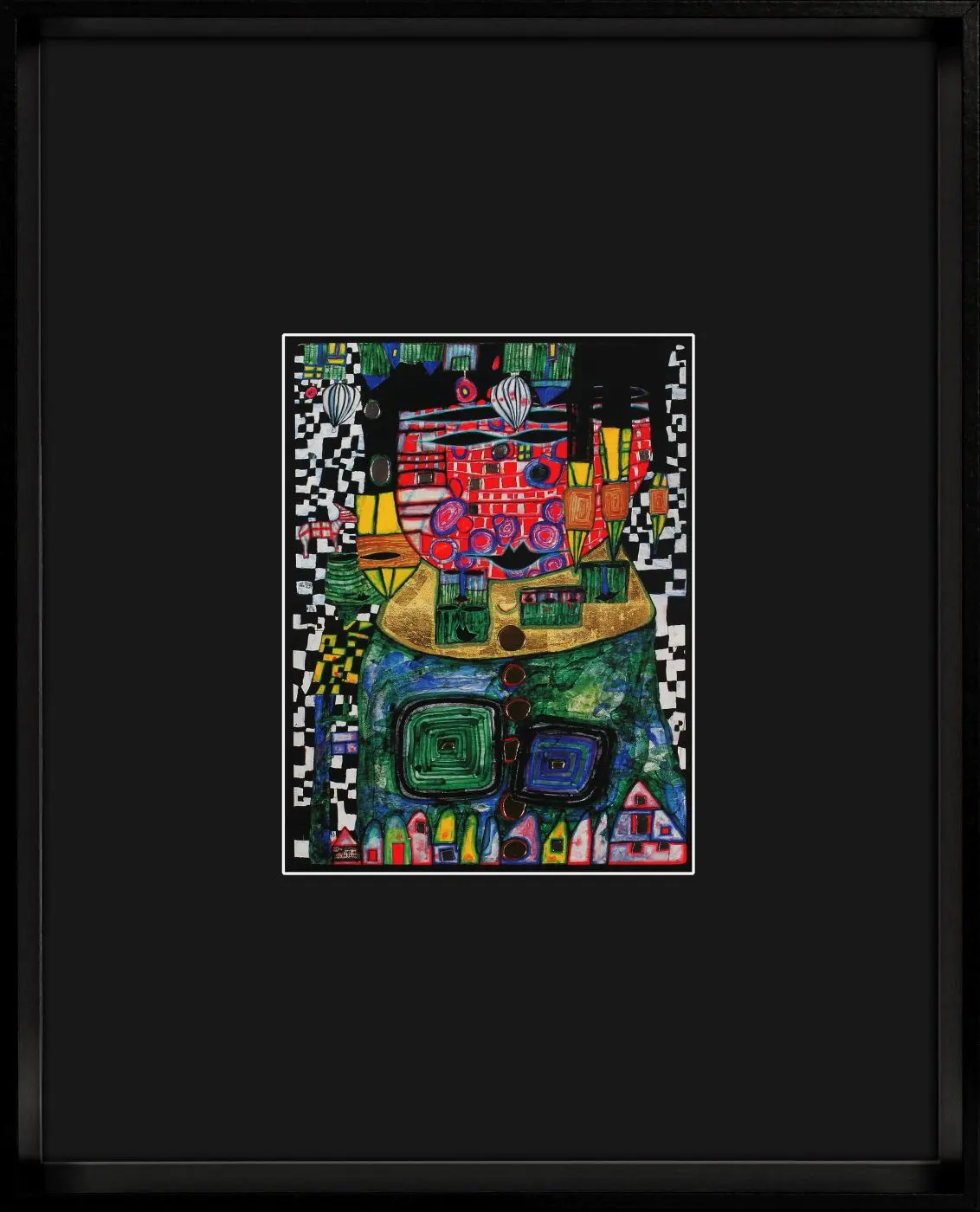 Gerahmte Kunstkarte "König der Antipoden" 25 x 31 cm