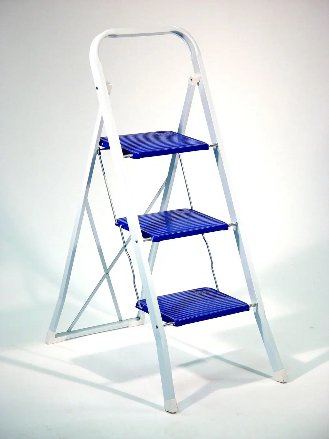 Klapptritt weiß/blau