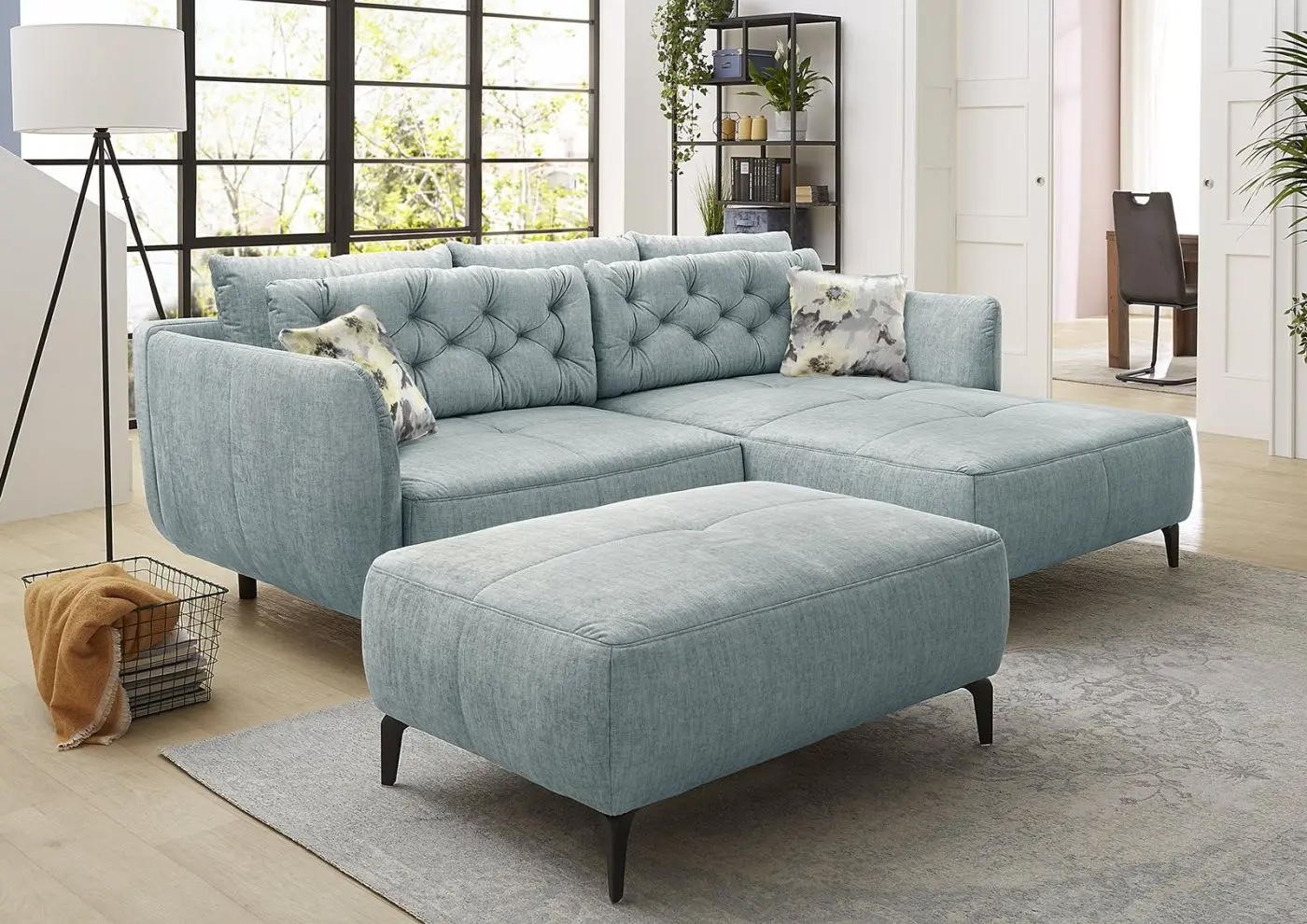 Hocker Salo Velours mint Hocker Salo Veloursstoff mint