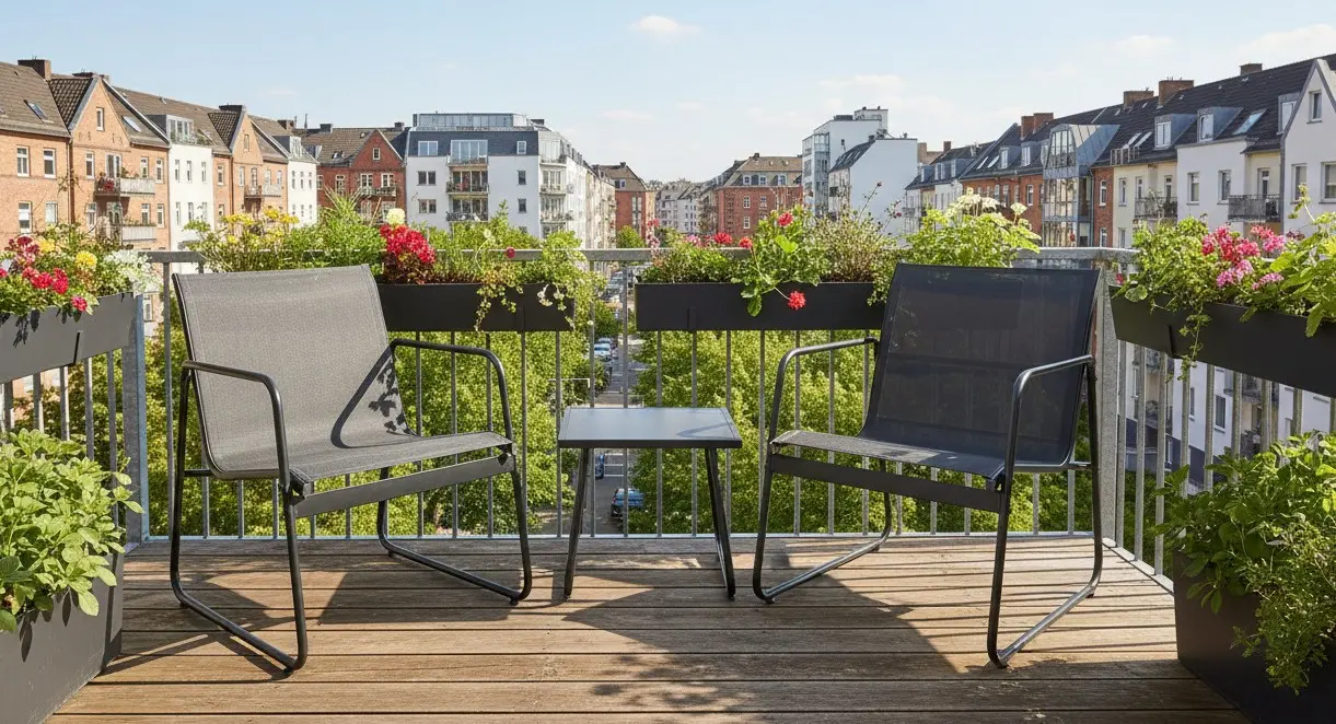 Outdoor-Sitzgruppe schwarz