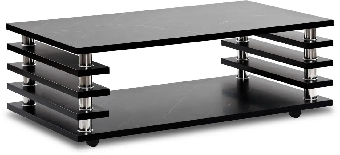 Couchtisch C334MS marmoriert schwarz