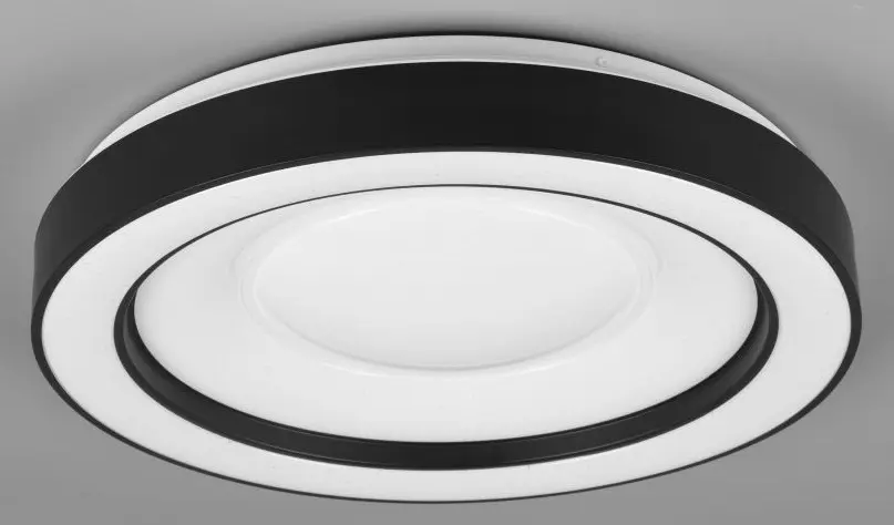 LED-Deckenleuchte Arco mattschwarz Ø 49 cm