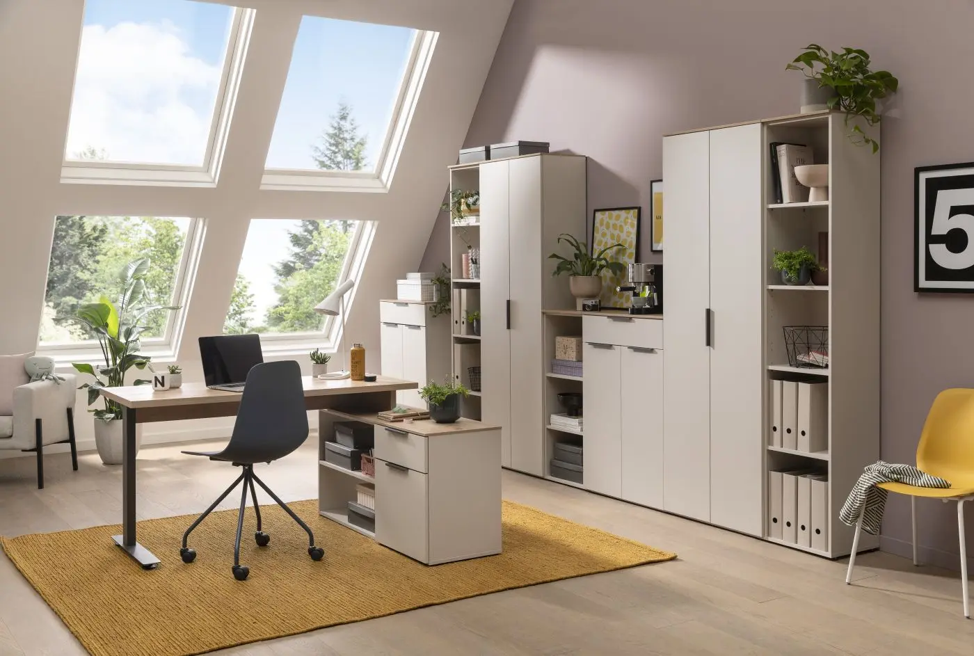 Büroschrank Pronto Cashmere/Artisan Eiche