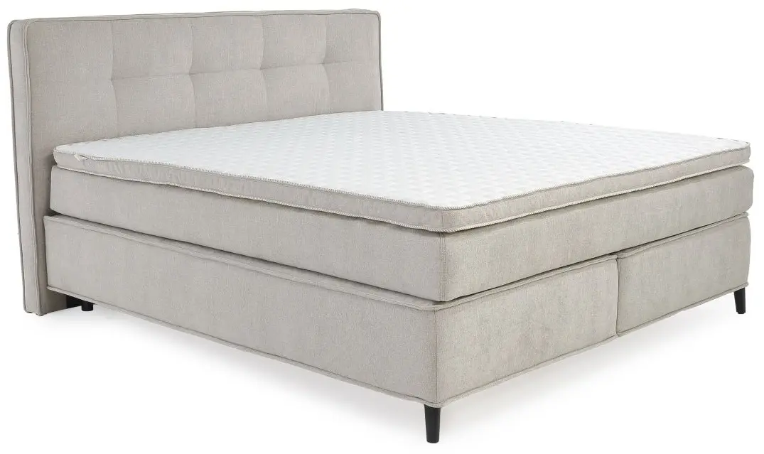 Boxspringbett Capello in greige 180 x 200