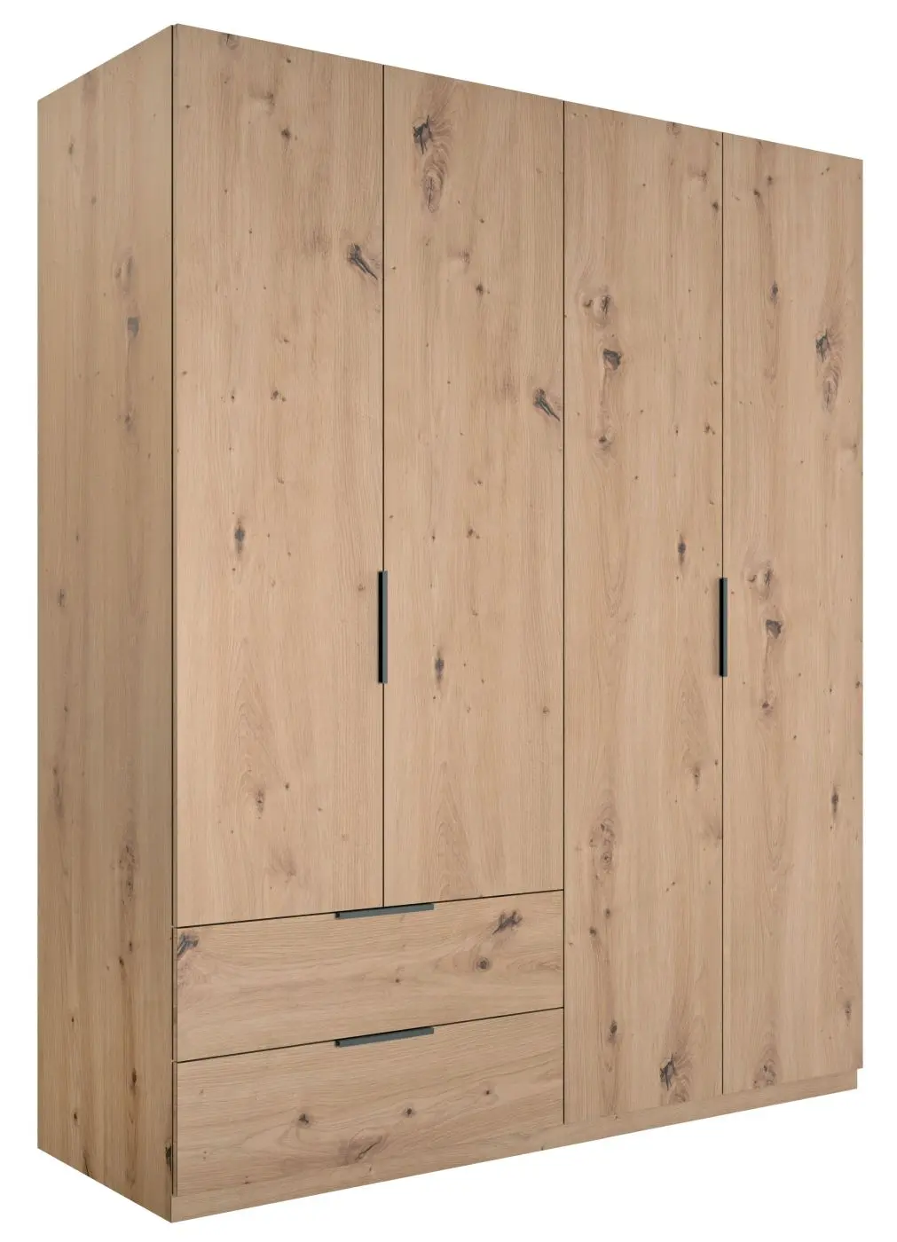 Drehtürenschrank Espresso 4-türig Artisan Eiche