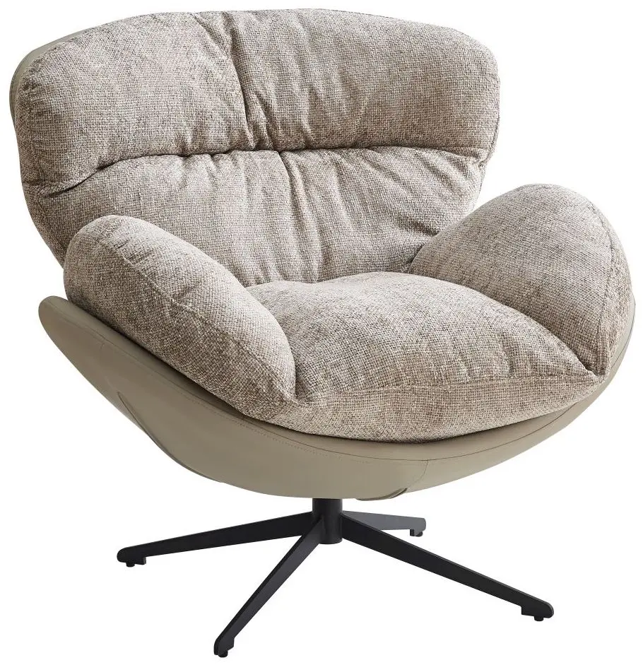 Lounge-Sessel beige drehbar