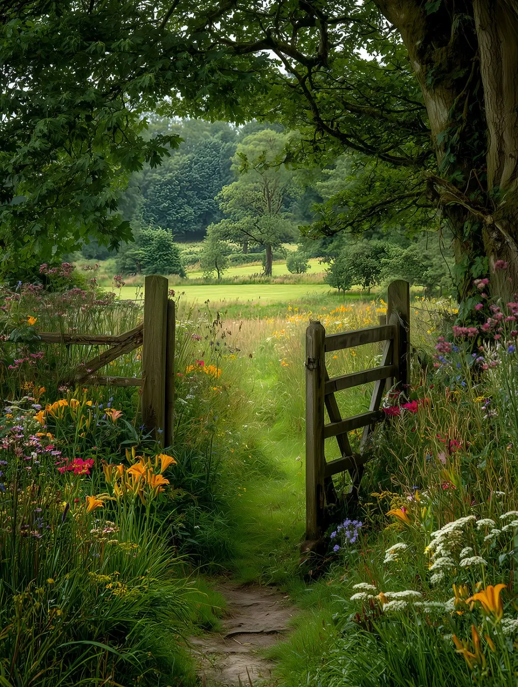 Leinwandbild Garden Gate 60 x 80 cm