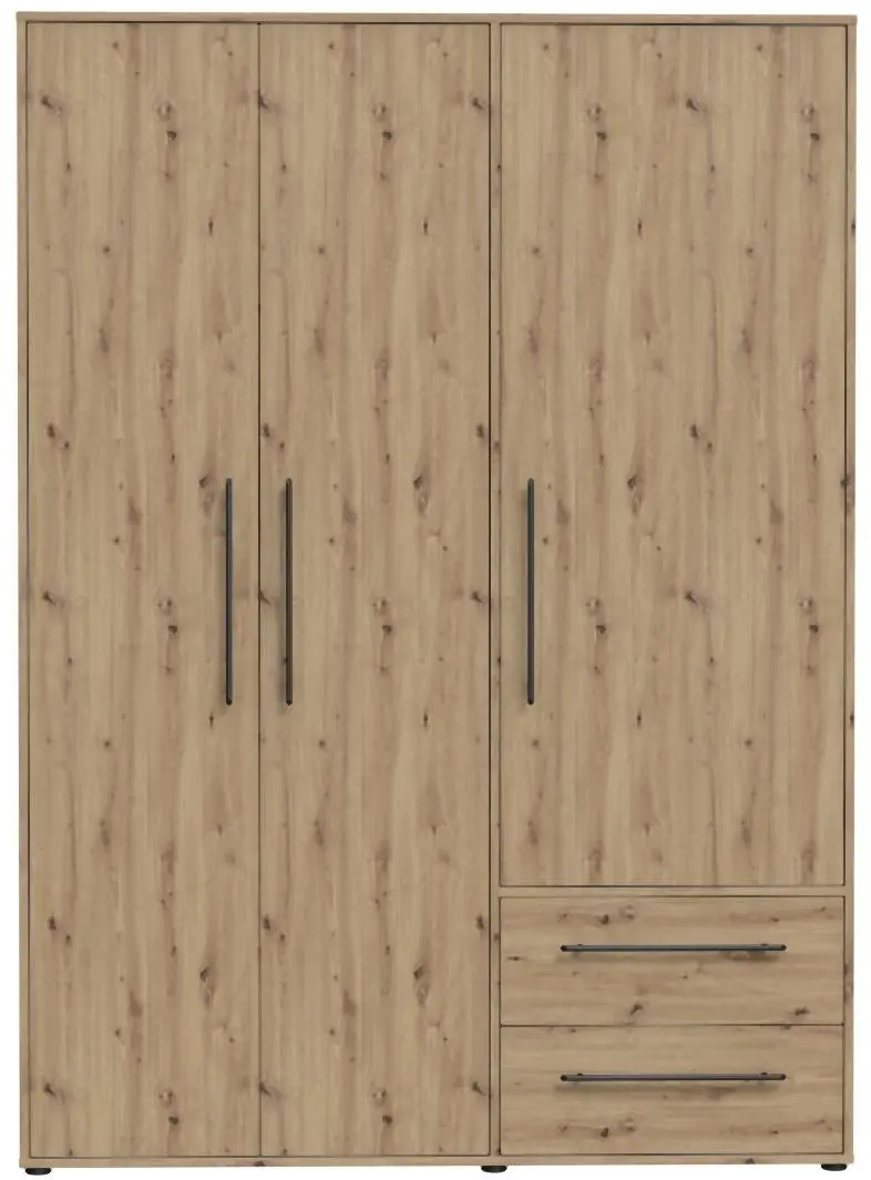 Drehtürenschrank Mokkaris 3-türig Artisan Eiche Drehtürenschrank Mokkaris 3-türig
