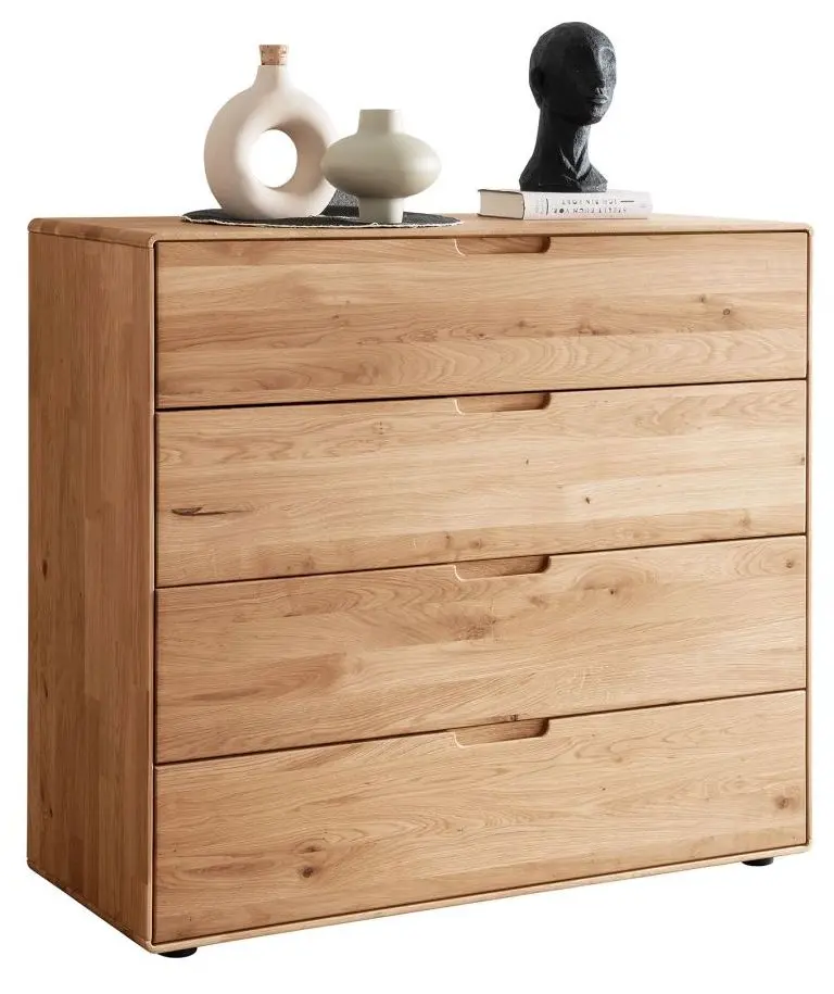 Kommode KM-0663 Wildeiche massiv 4 Schubkästen