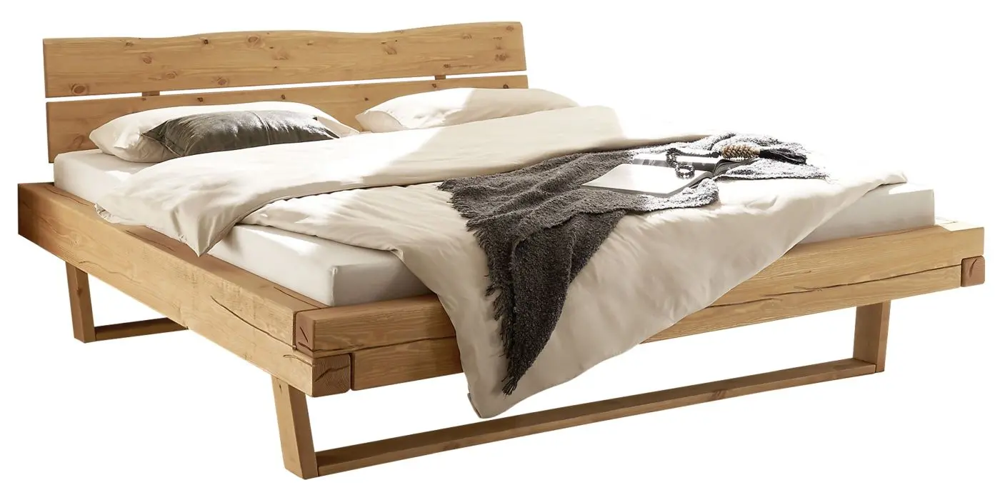 Massivholzbett BE-880 140 x 200 cm eichefarbig