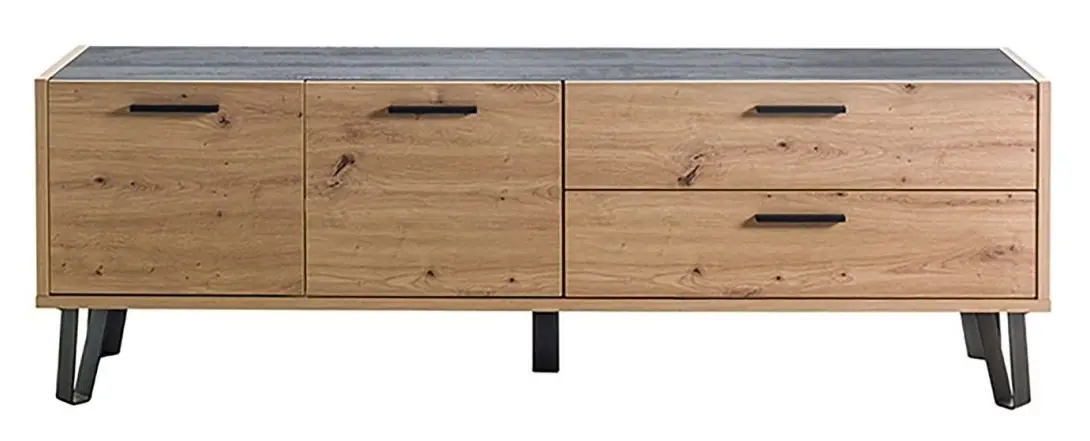 TV-Lowboard Vitruvia Artisan Eiche/schwrarz