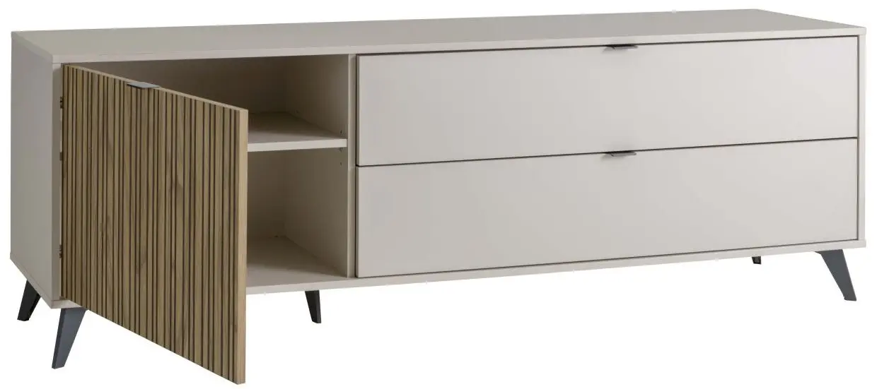 TV-Lowboard Ilago cashmere/strippedwood