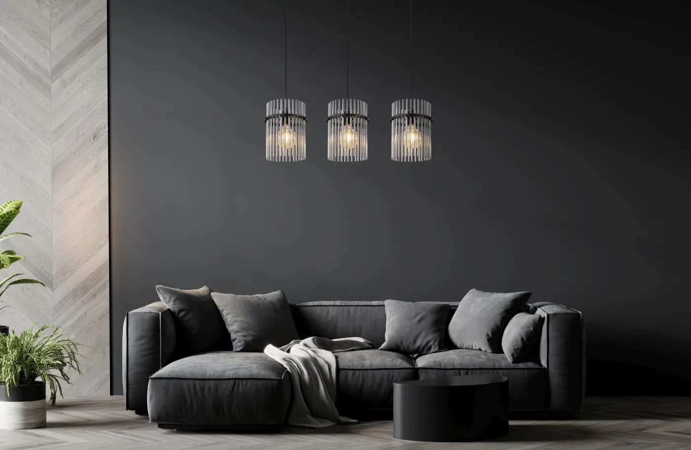 Pendelleuchte Gorley schwarz matt 