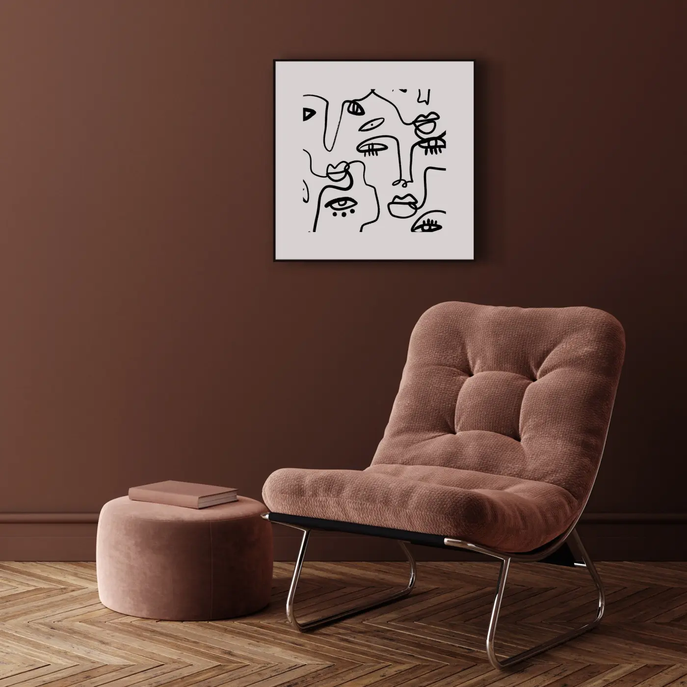 Bild Faces ca. 50 x 50 cm