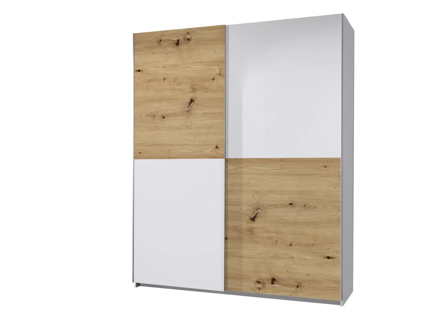 Kleiderschrank Time 2-türig weiß