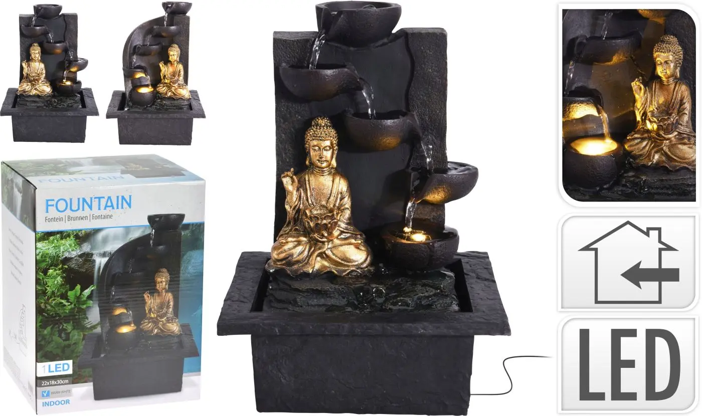 Brunnen Buddha 22 x 18 x 30 cm