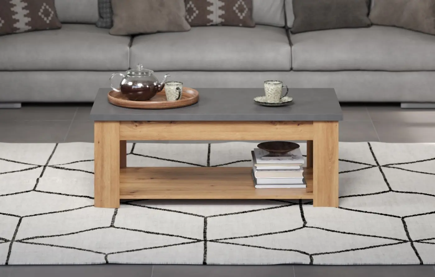 Couchtisch Follow Artisan Eiche Melamin