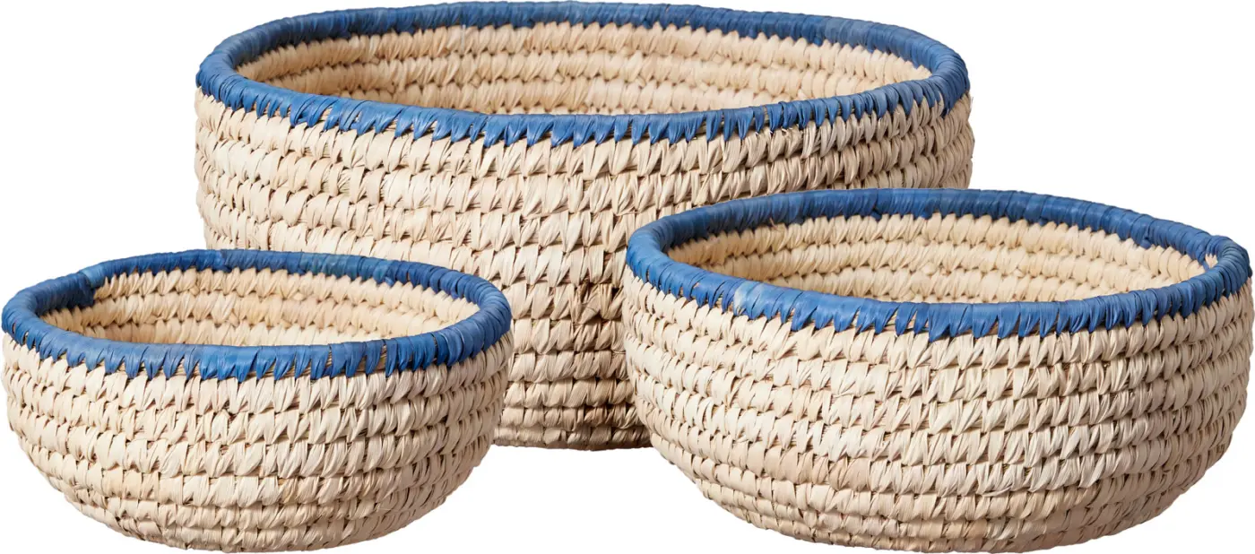 Korbset mit farbigem Rand