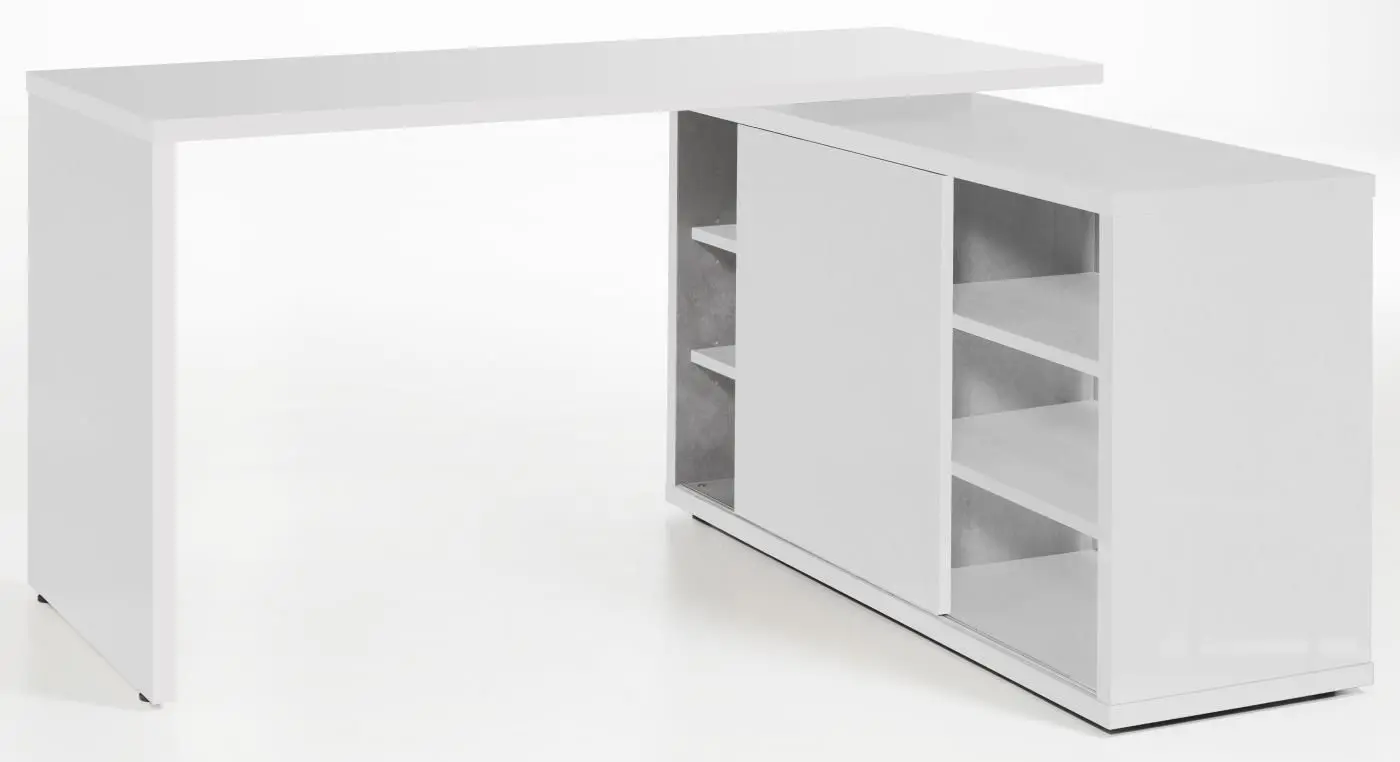 Winkelschreibtisch Core weiß Hochglanz