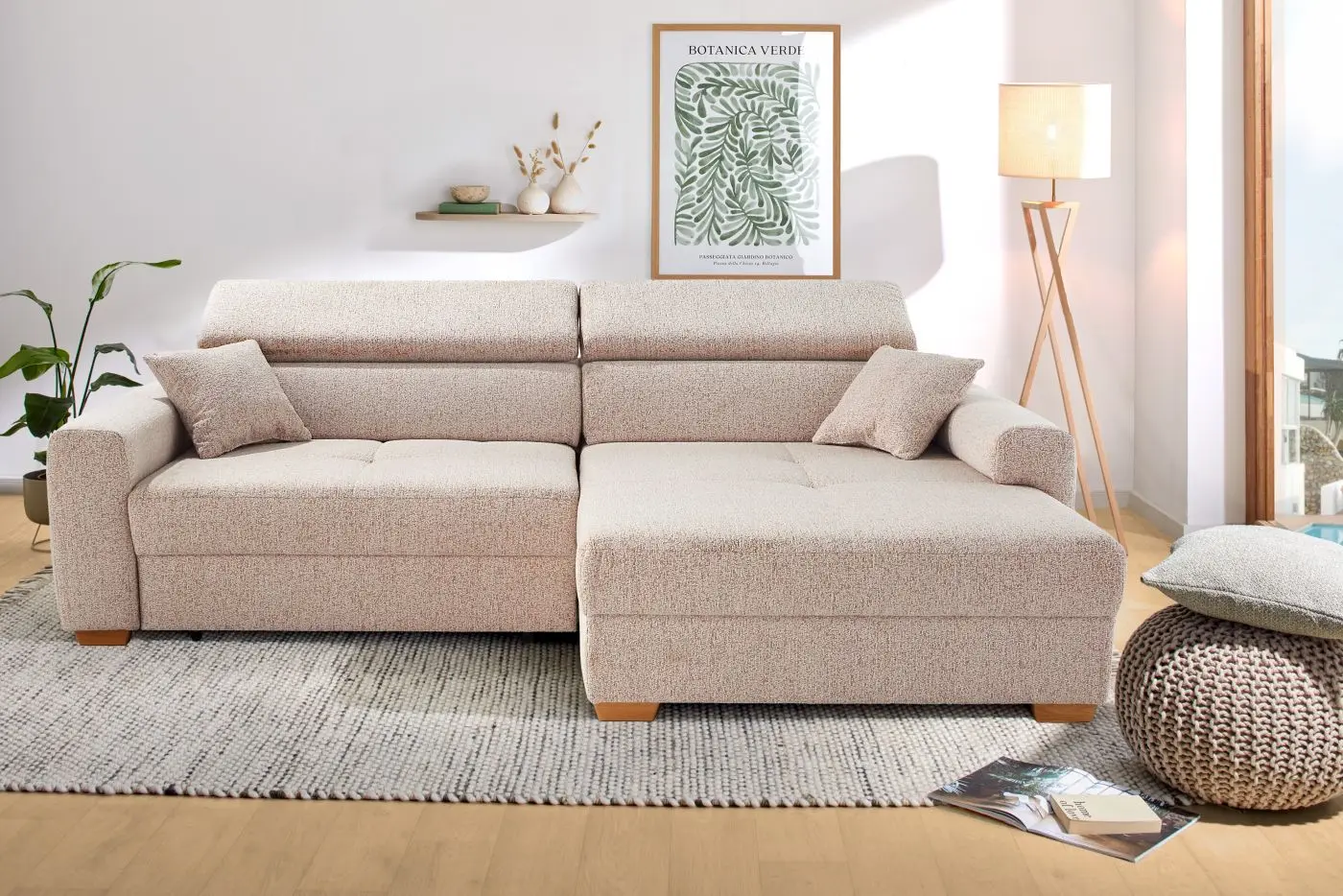 Wohnlandschaft Slider beige/orange