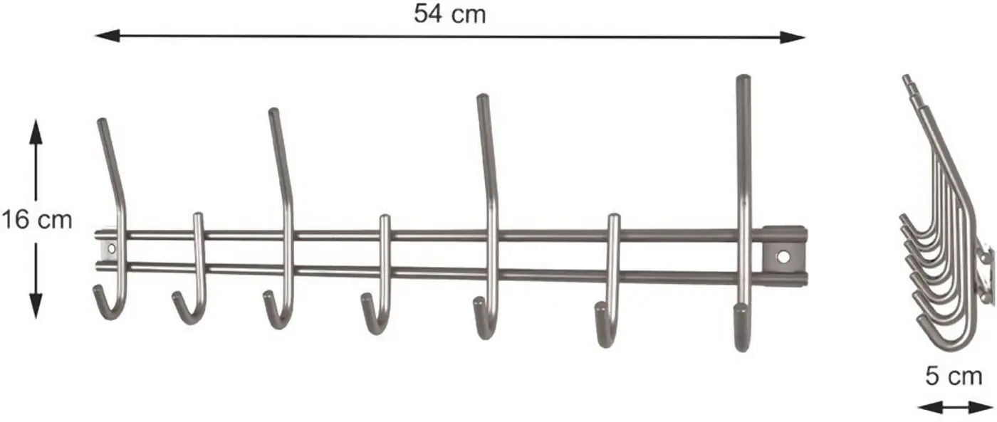 Garderobenleiste Edelstahloptik
