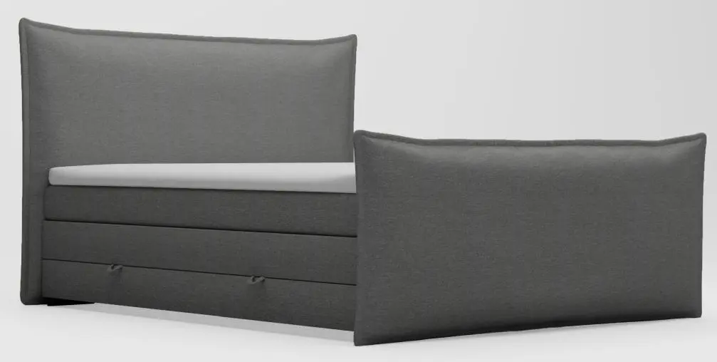 Boxspringbett Harmonie 160 x 200 cm grau