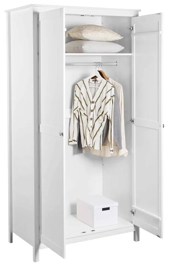 Drehtürenschrank Chilly 2-türig Kiefer massiv weiß