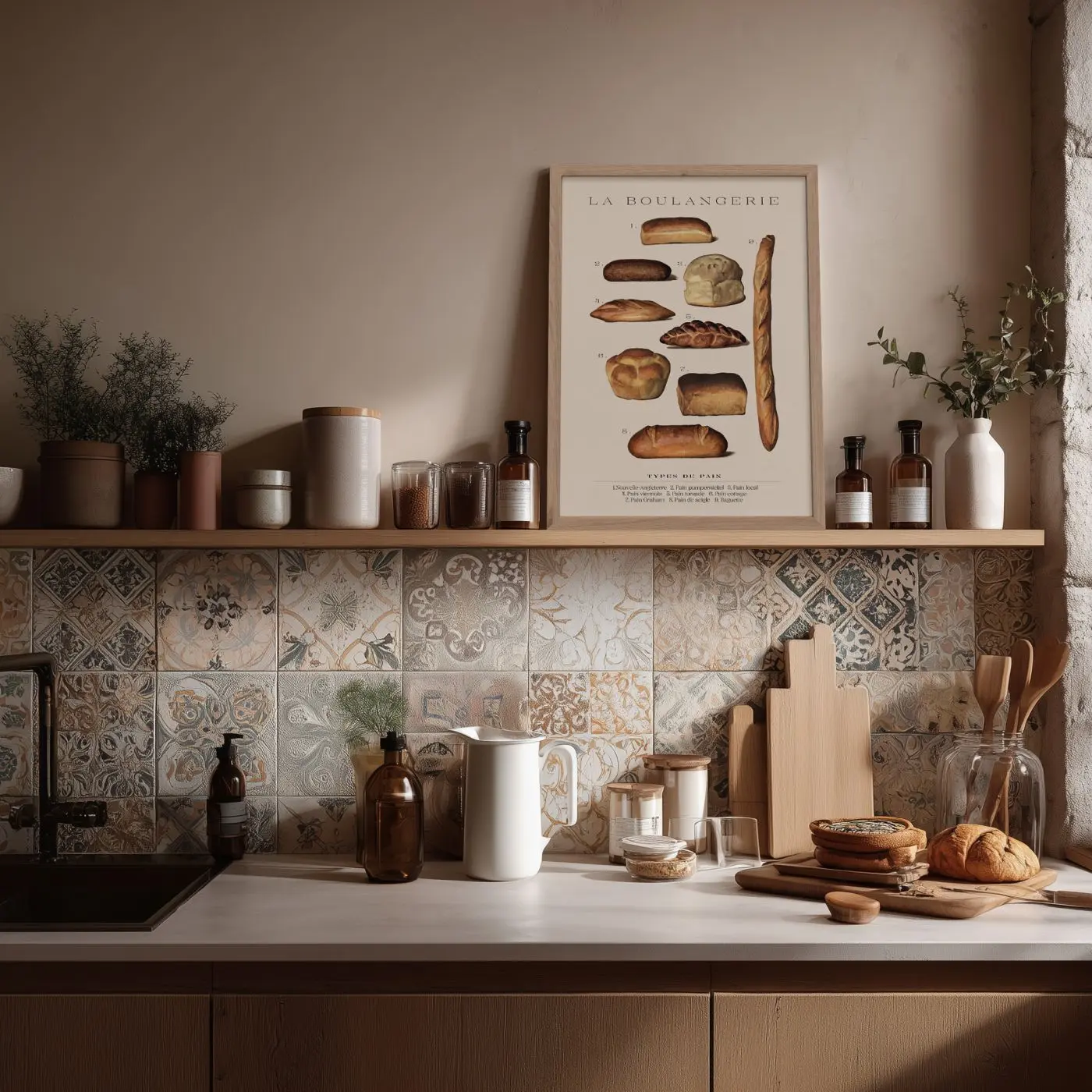 Bild gerahmt Boulangerie  30 x 40 cm