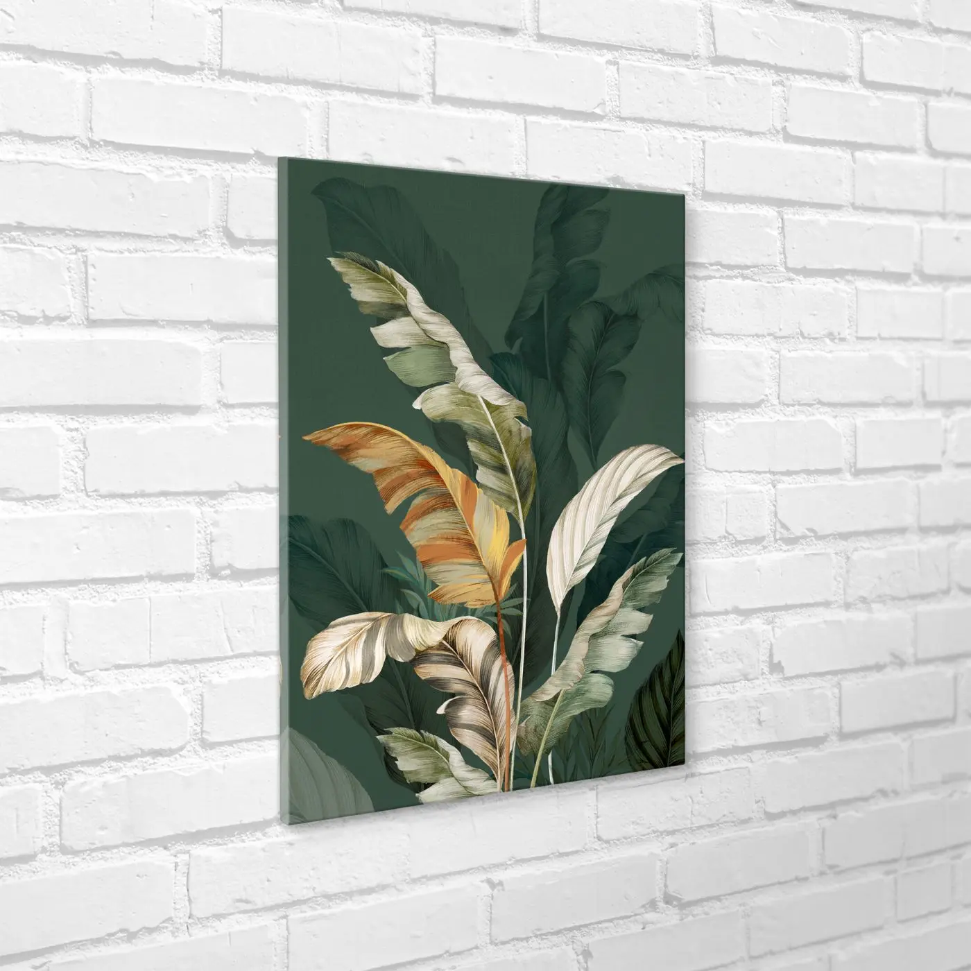Leinwandbild Green Leafs 60 x 80 cm