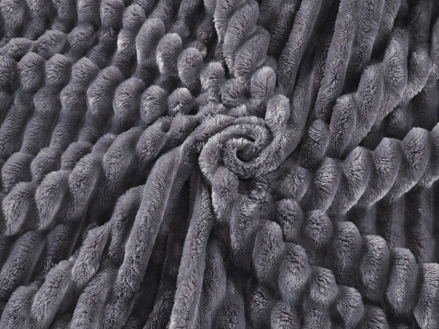 Wohndecke Flanell grau