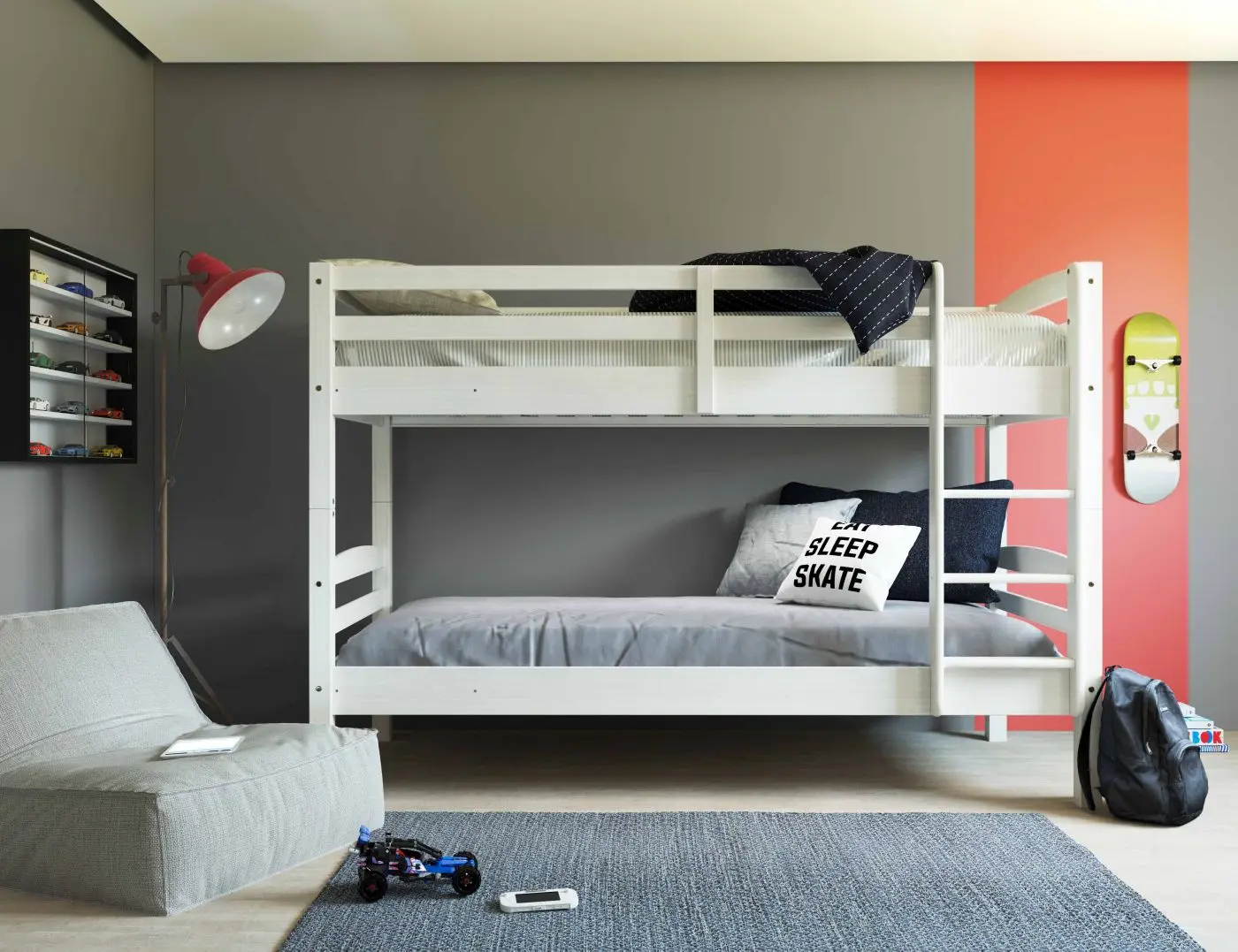 Etagenbett Annika 90 x 200 cm Kiefer massiv weiß