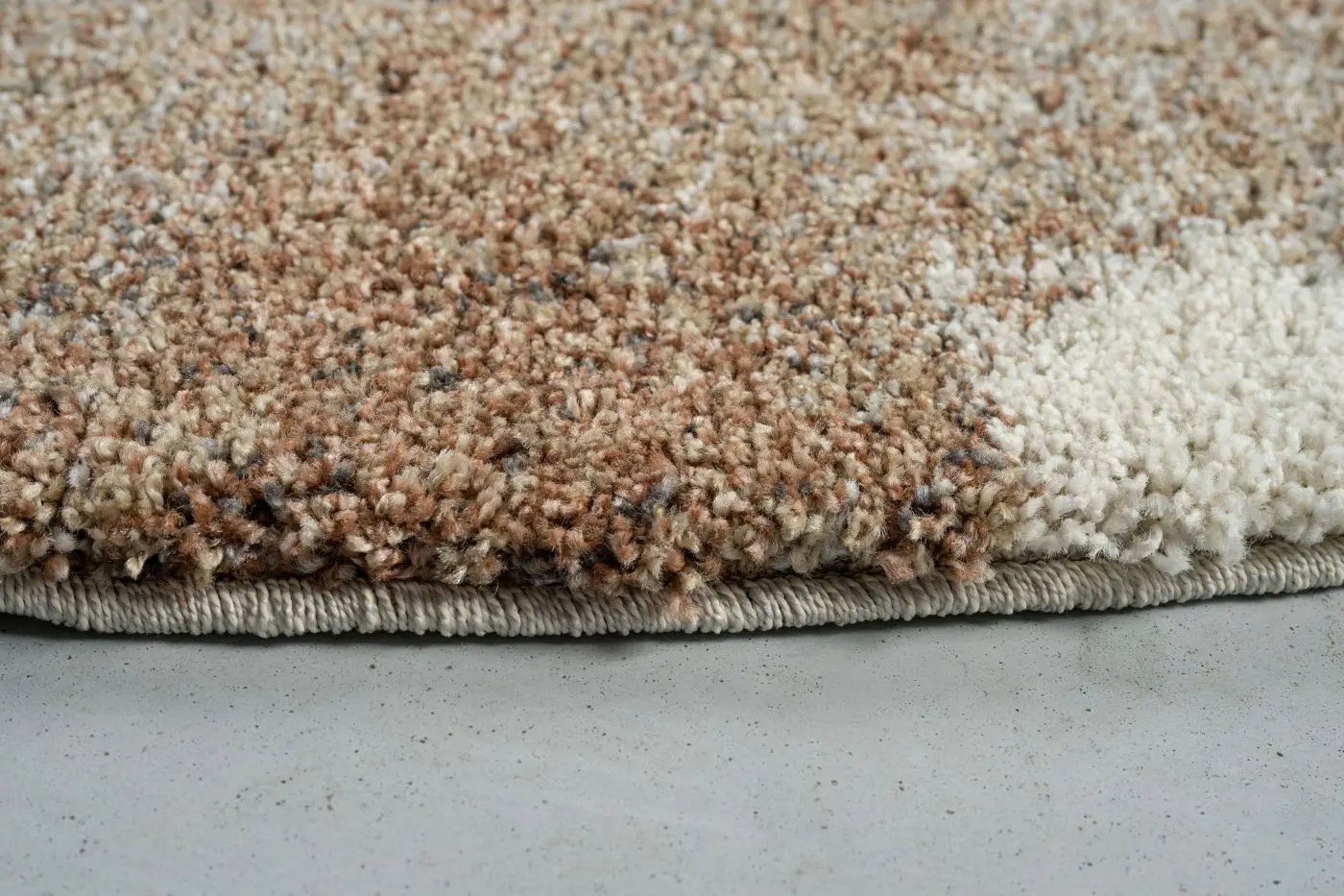 Teppich Mehari 160 cm weiß, braun rund