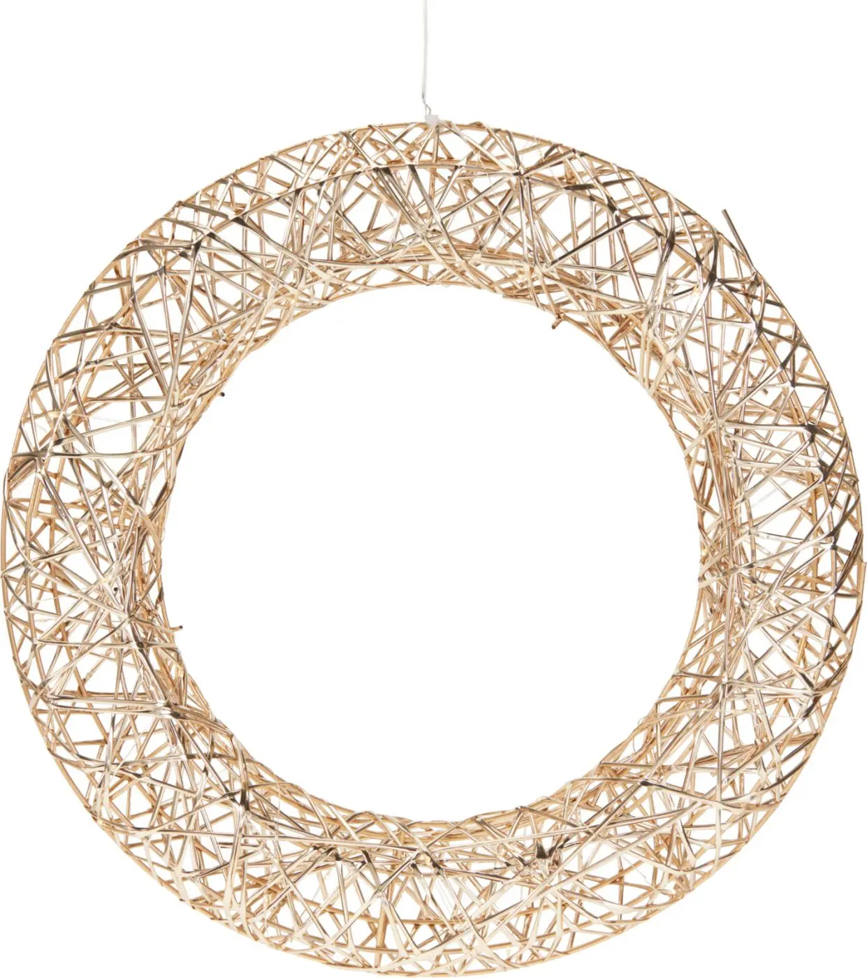 LED Kranz 40 cm gold
