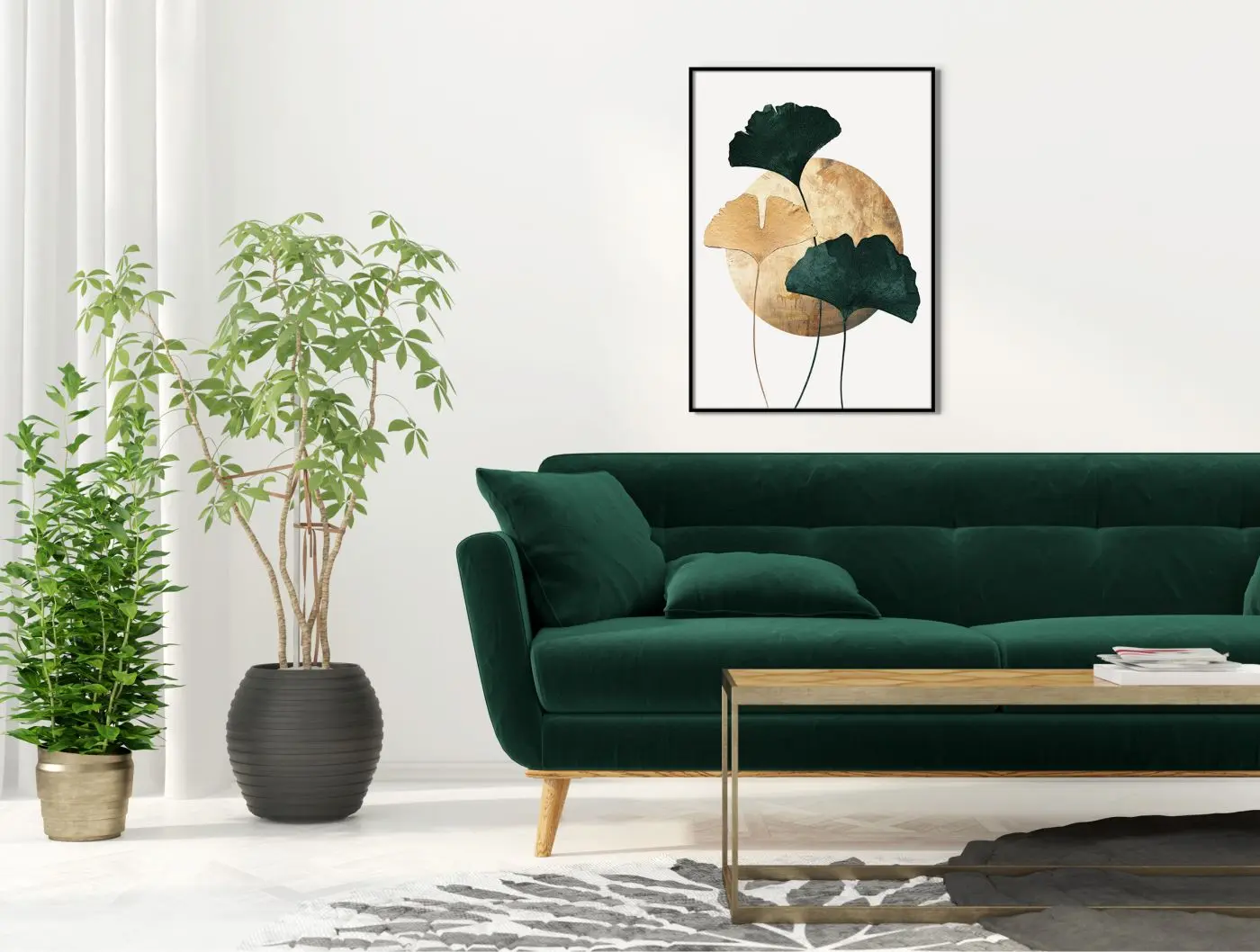 Bild Green Gingko ca. 50 x 70 cm