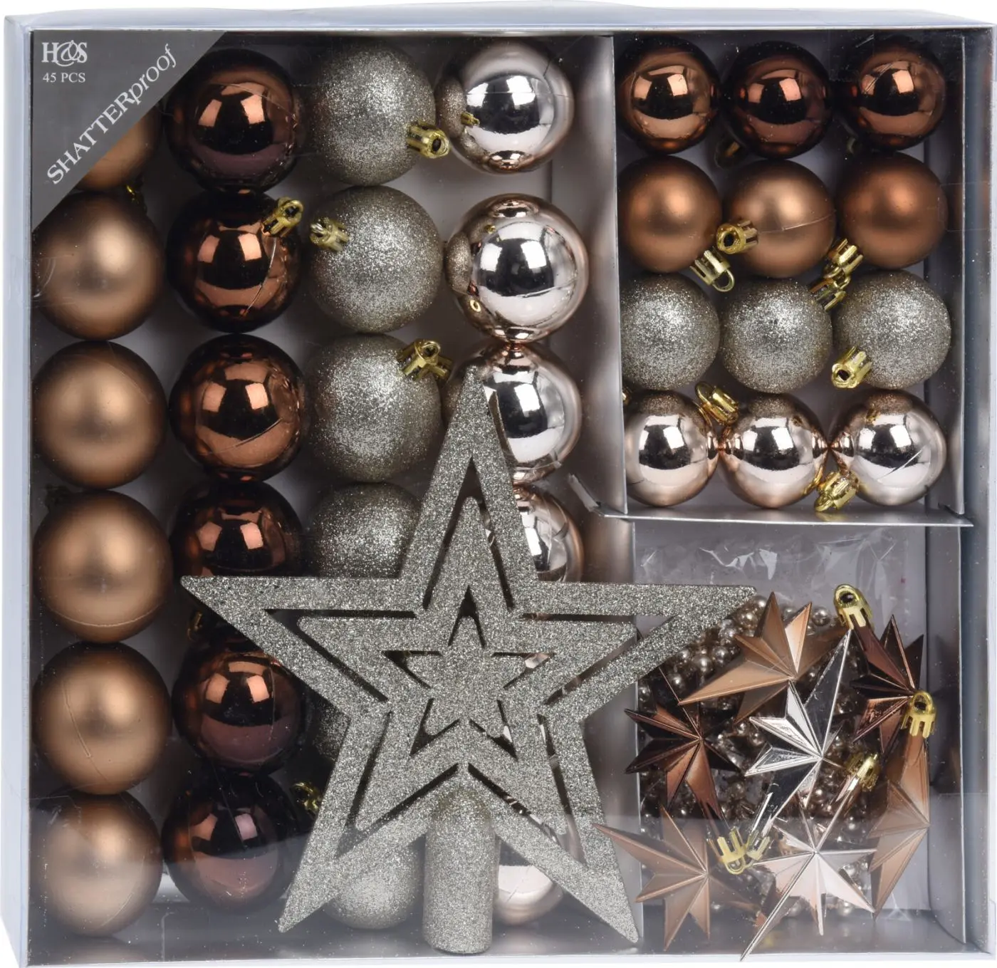 Weihnachtskugelset 45-tlg