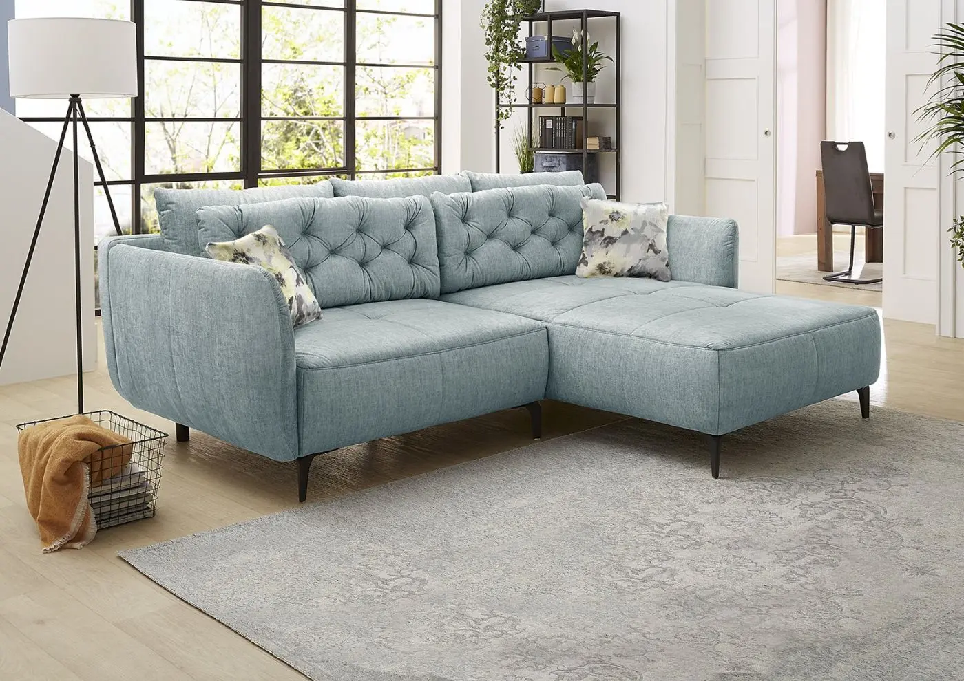 Wohnlandschaft Salo Velours mint