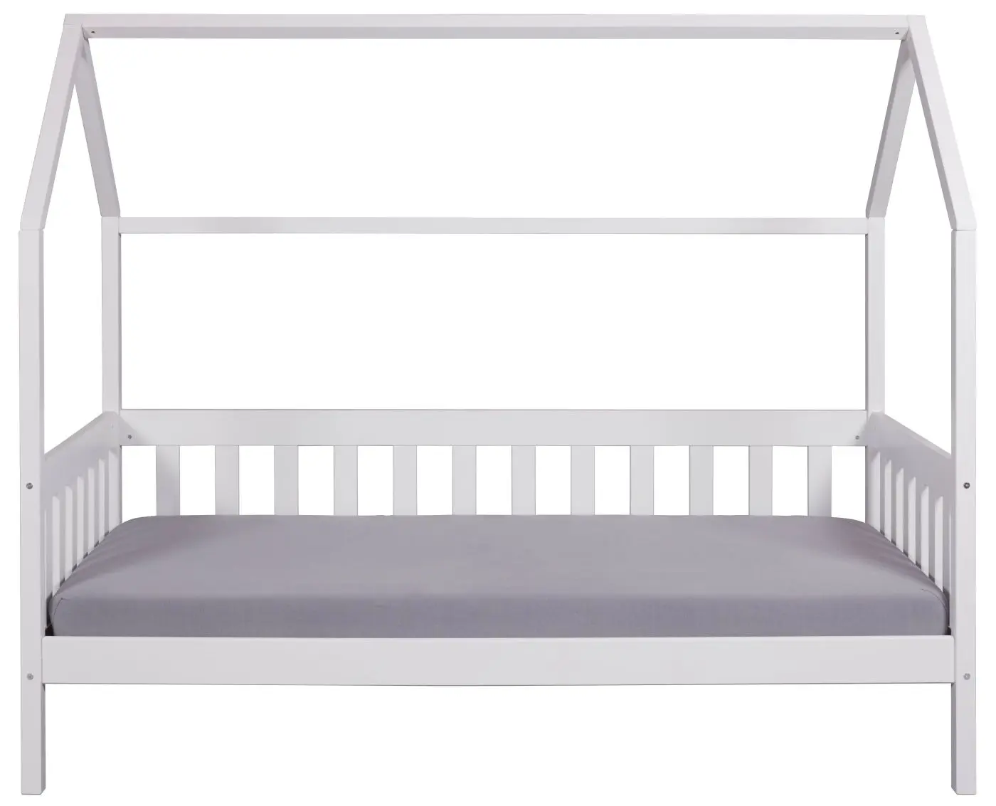 Massivholzbett Funky Housebed 90 x 200 cm weiß