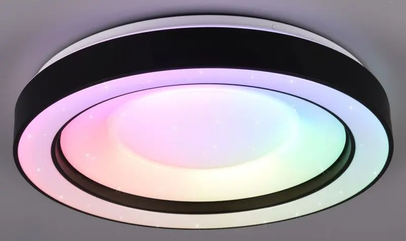 LED-Deckenleuchte Arco mattschwarz Ø 49 cm