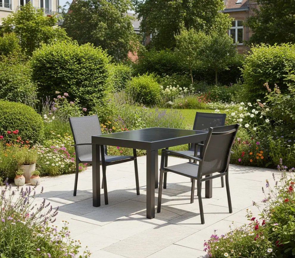 Gartentisch anthrazit ausziehbar