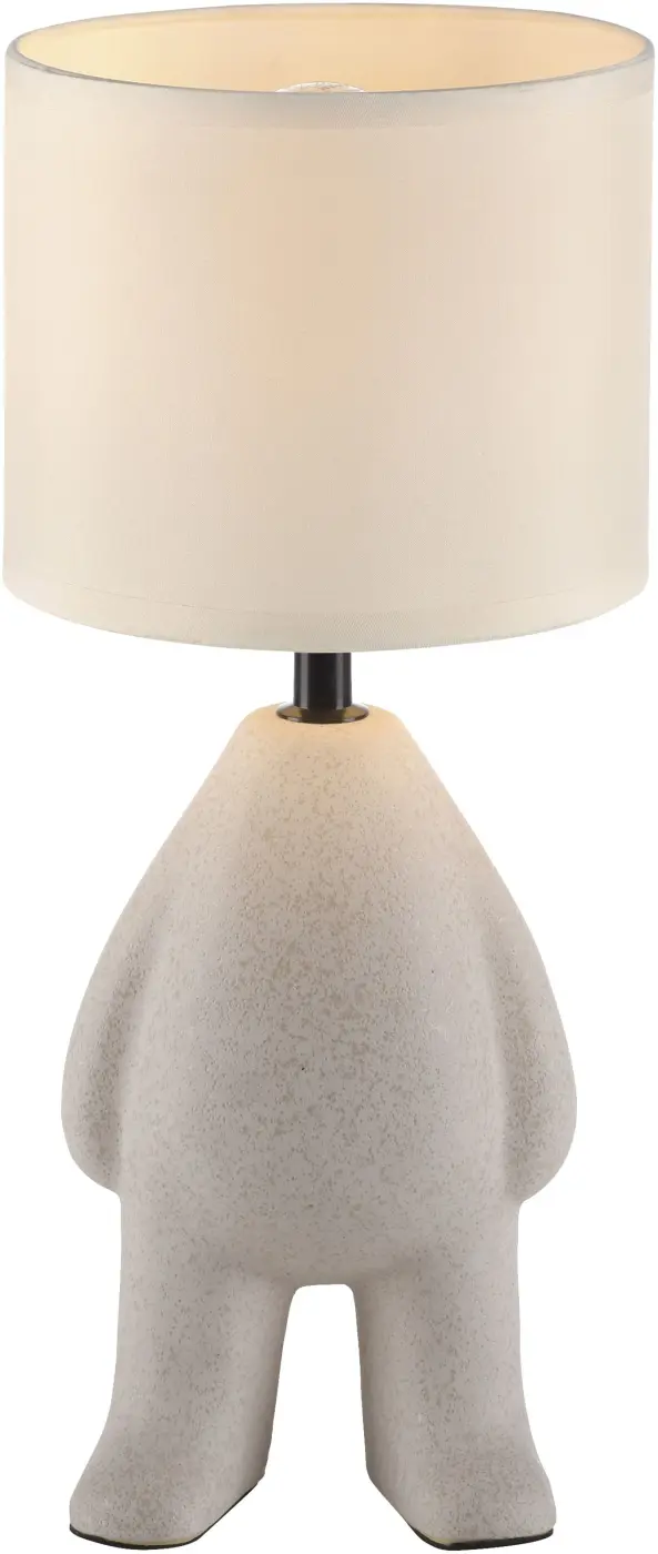 Tischleuchte Ted stehend beige