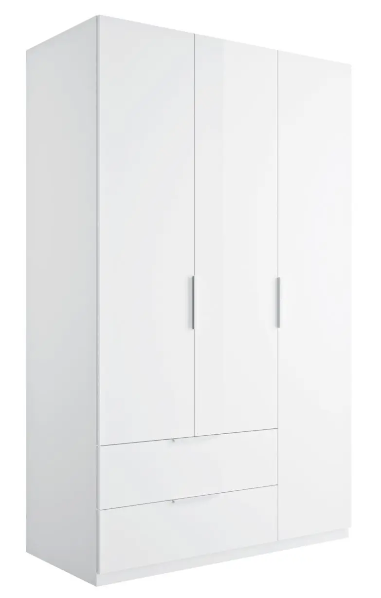 Drehtürenschrank Espresso 3-türig weiß