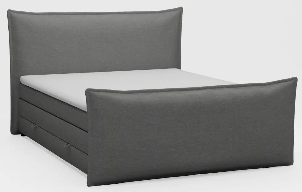 Boxspringbett Harmonie 160 x 200 cm grau