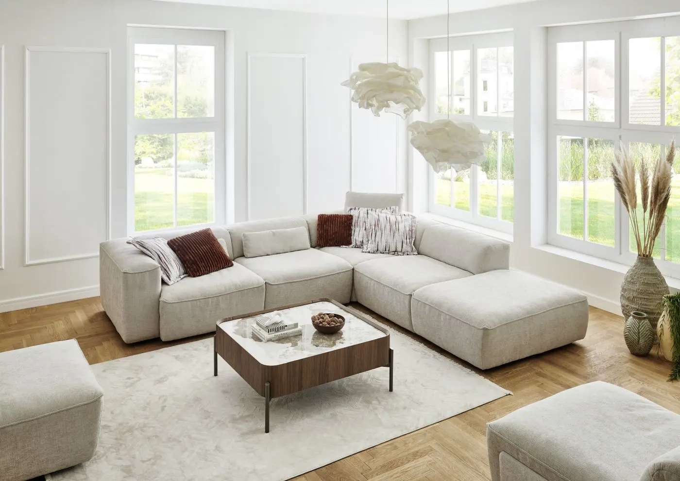 Wohnlandschaft couchliebe. KS25 Zunra natur mit Zusatzfunktionen