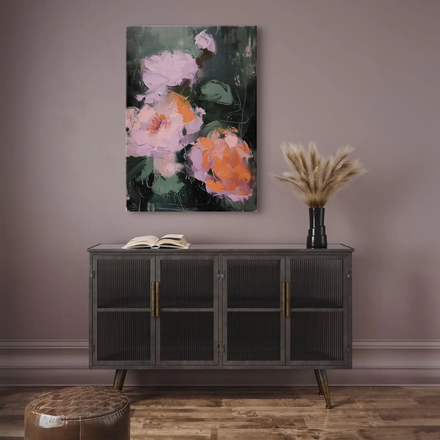 Leinwandbild Pink Flowers 60 x 80 cm Leinwandbild Pink Flowers 60 x 80 cm