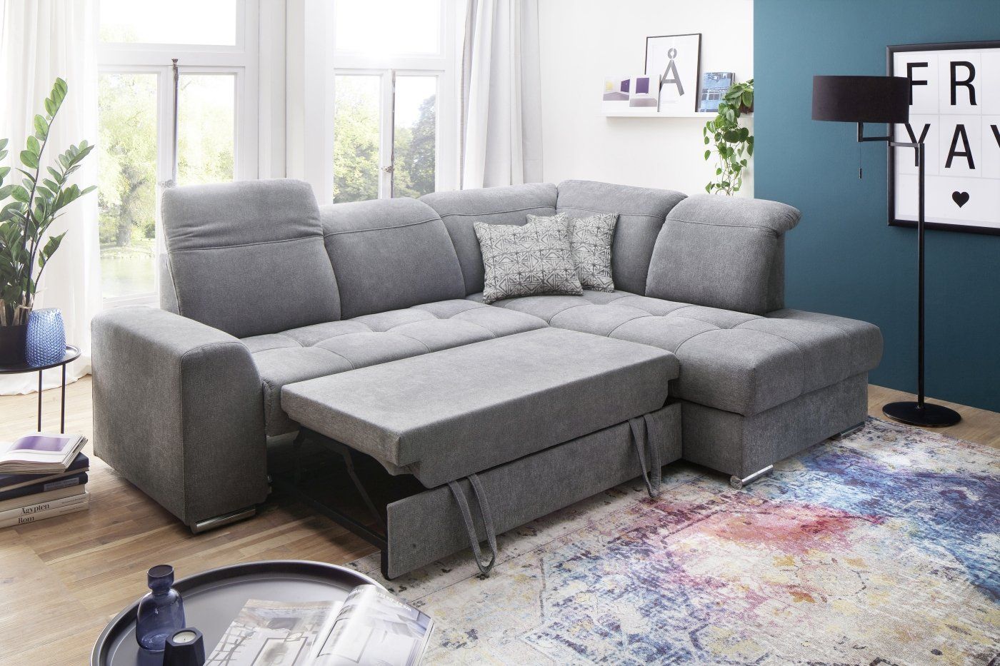 Wohnlandschaft PAVIO in grau