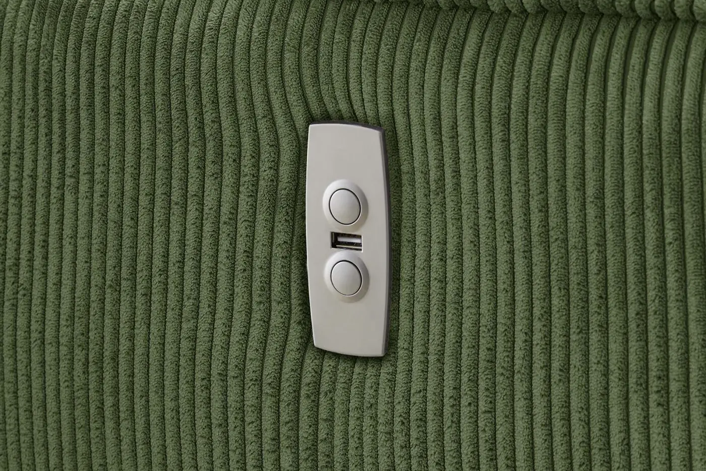 Wohnlandschaft Double-One Cord grün