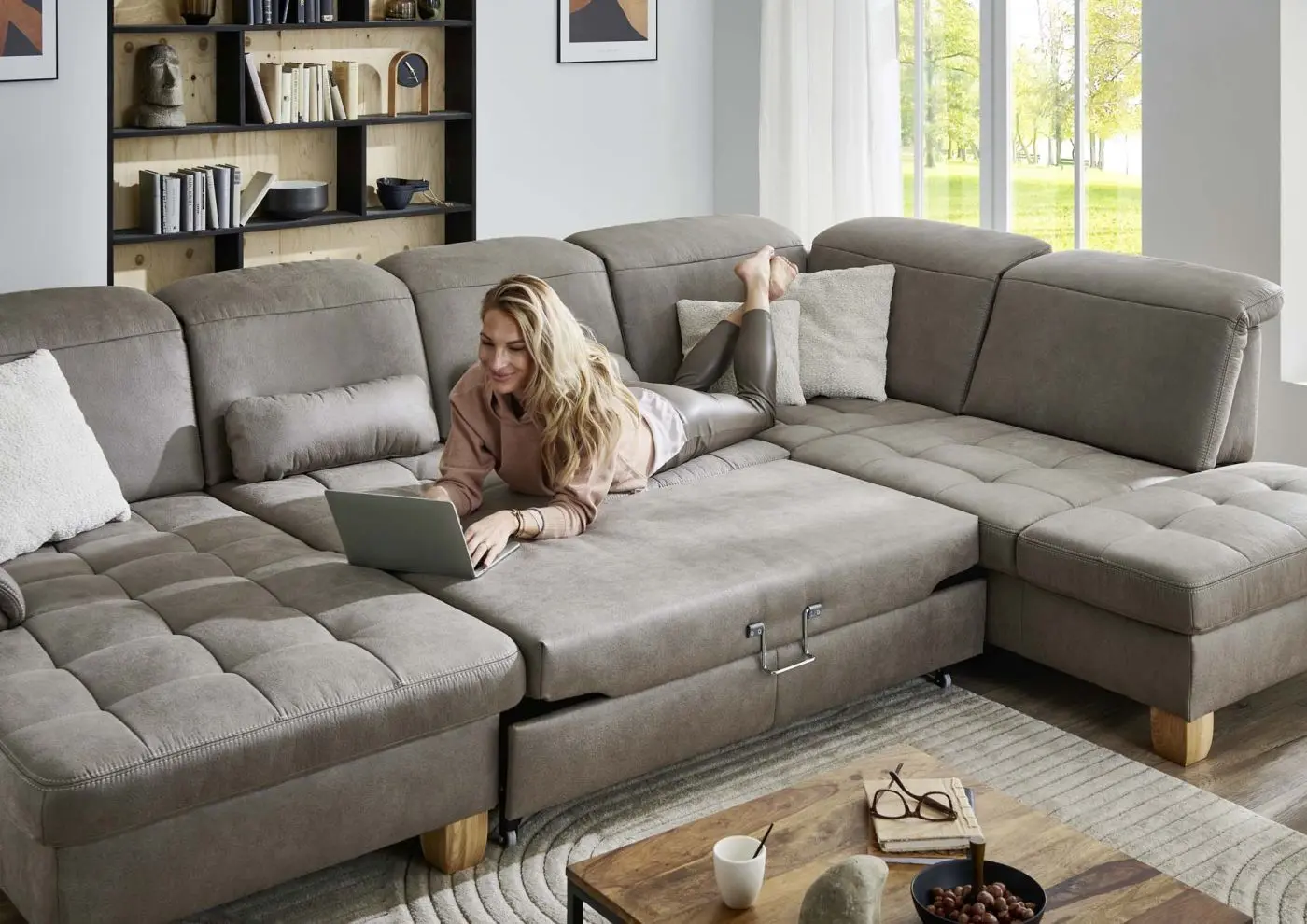 Wohnlandschaft LS24 Fratello mit Komfortfunktionen couchliebe.